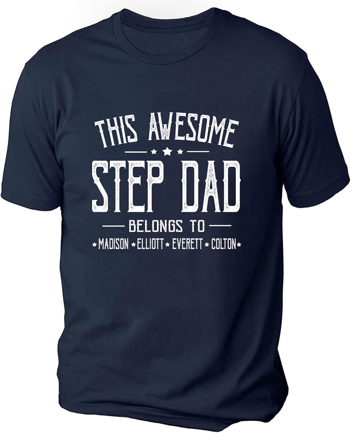 imageIZI POD Personalized Grandpa Dad Shirt Custom Grandpa Grandkids Name Shirt Birthday Christmas Fathers Day Dad Grandpa GiftA12step Dad