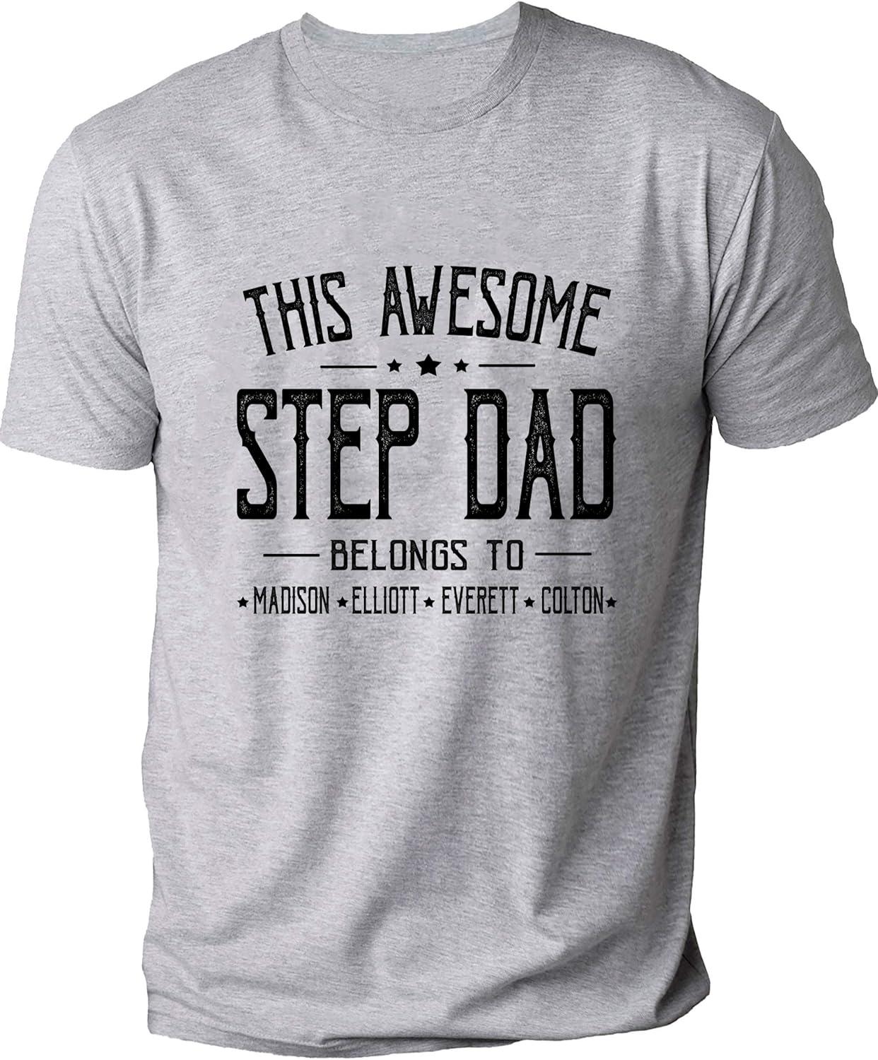 imageIZI POD Personalized Grandpa Dad Shirt Custom Grandpa Grandkids Name Shirt Birthday Christmas Fathers Day Dad Grandpa GiftA12step Dad