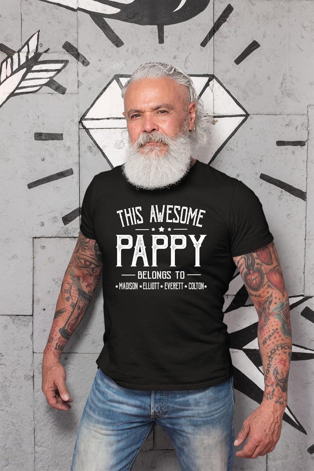 imageIZI POD Personalized Grandpa Dad Shirt Custom Grandpa Grandkids Name Shirt Birthday Christmas Fathers Day Dad Grandpa GiftA14pappy