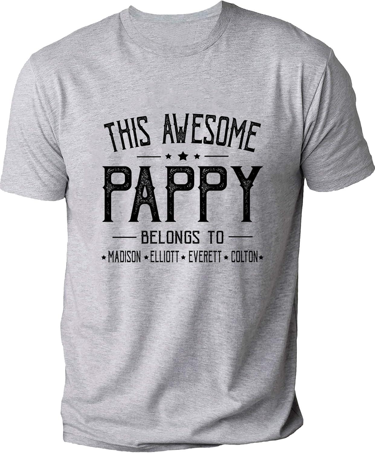 imageIZI POD Personalized Grandpa Dad Shirt Custom Grandpa Grandkids Name Shirt Birthday Christmas Fathers Day Dad Grandpa GiftA14pappy