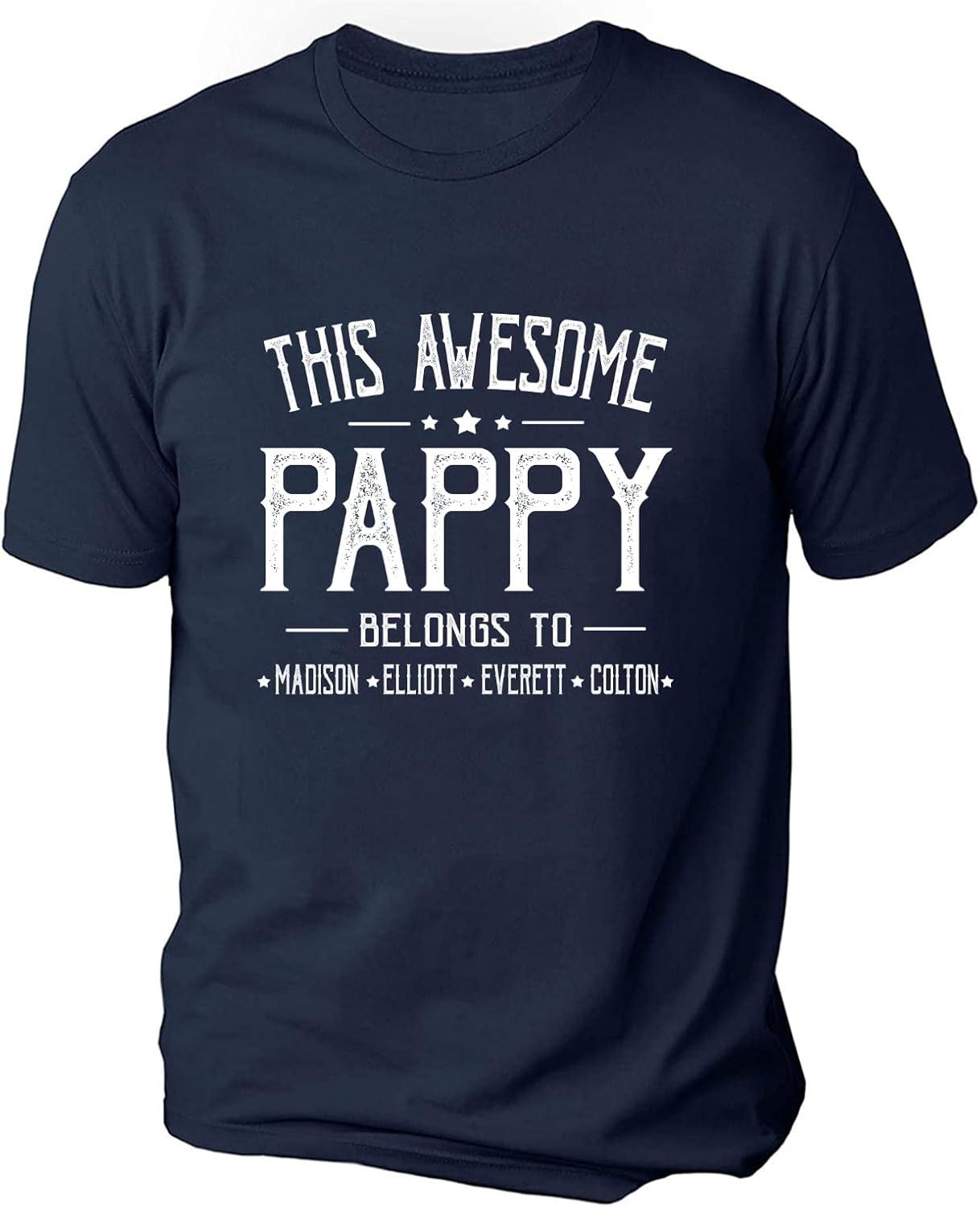 imageIZI POD Personalized Grandpa Dad Shirt Custom Grandpa Grandkids Name Shirt Birthday Christmas Fathers Day Dad Grandpa GiftA14pappy