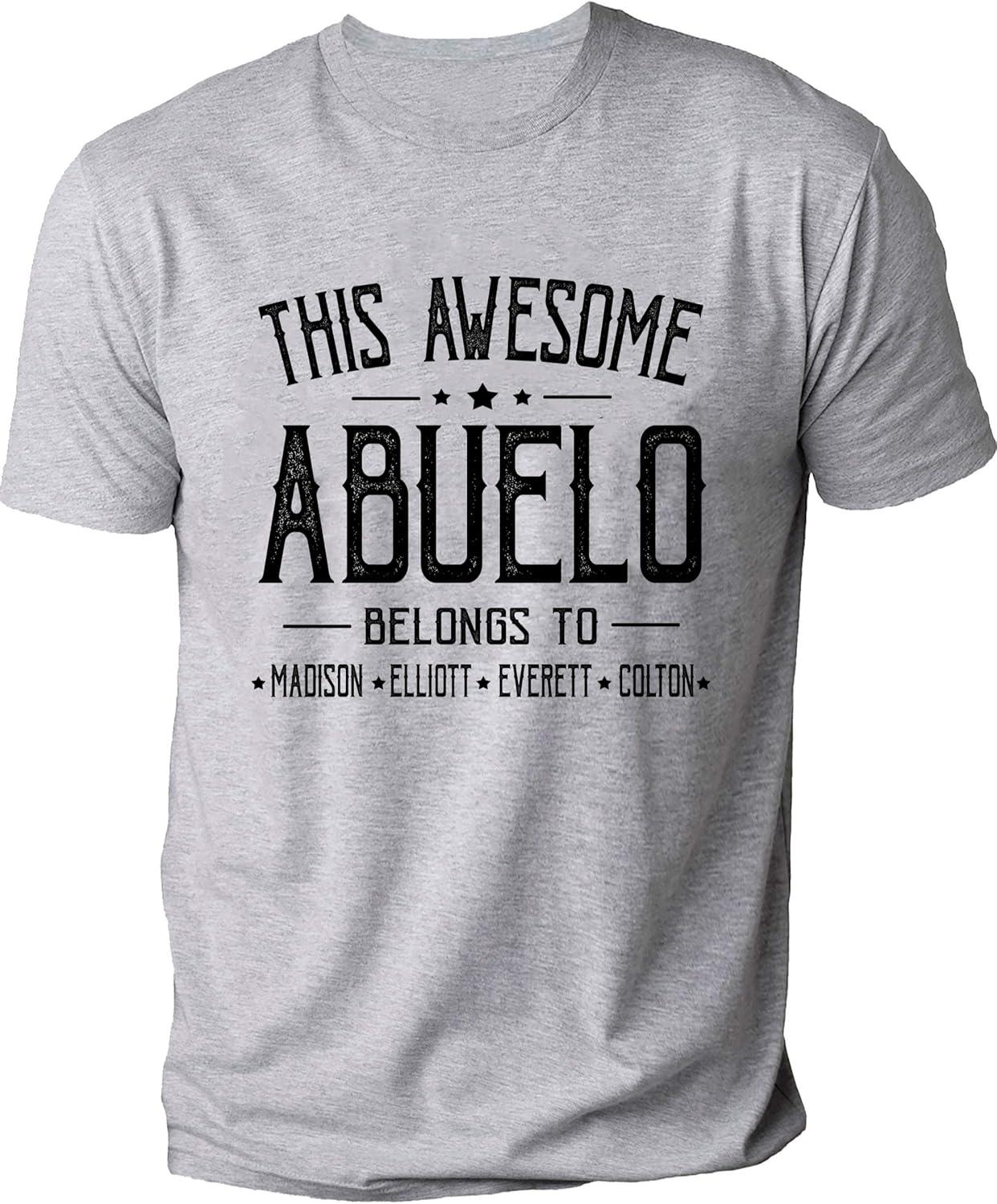 imageIZI POD Personalized Grandpa Dad Shirt Custom Grandpa Grandkids Name Shirt Birthday Christmas Fathers Day Dad Grandpa GiftA1abuelo
