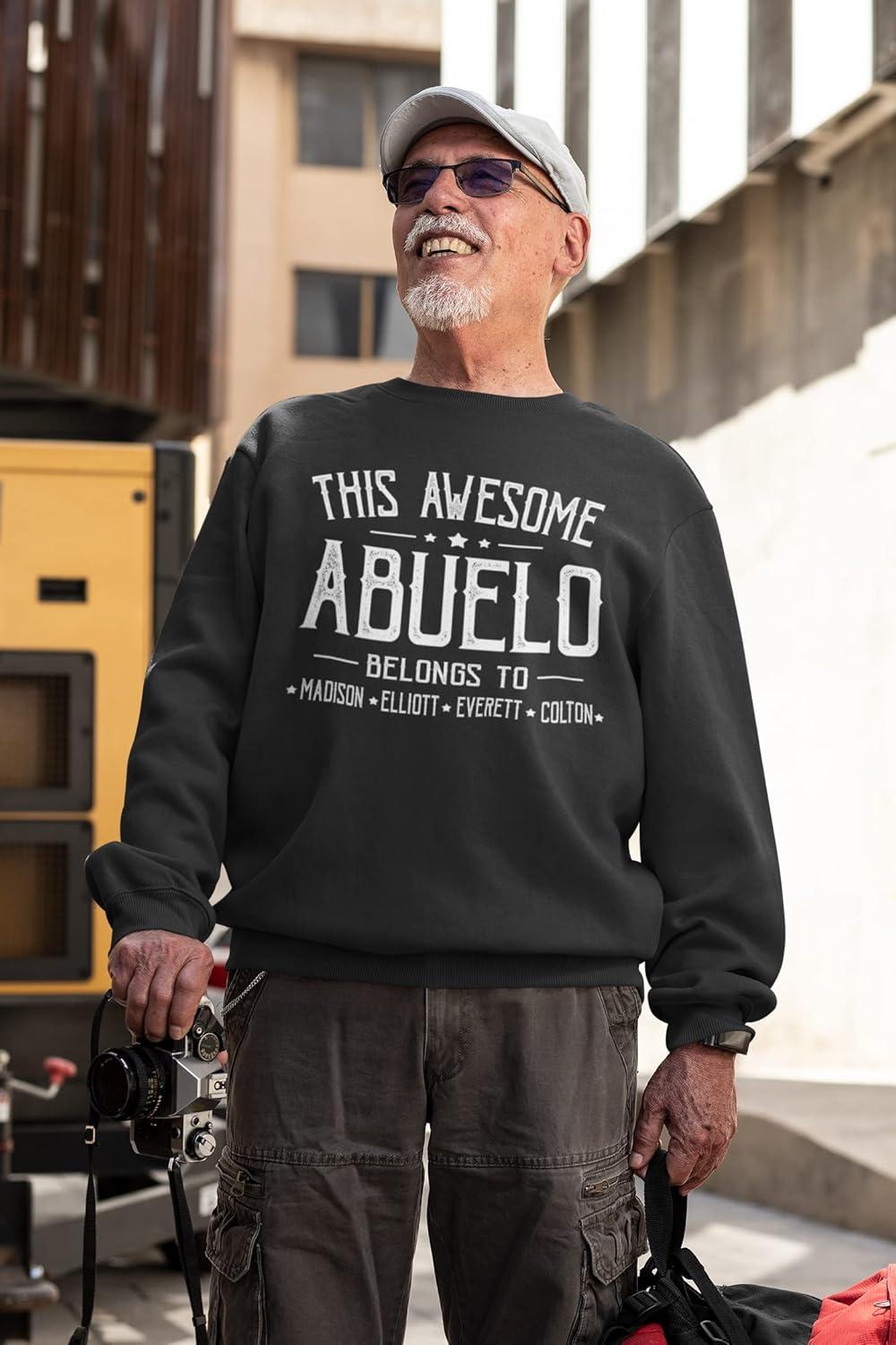 imageIZI POD Personalized Grandpa Dad Shirt Custom Grandpa Grandkids Name Shirt Birthday Christmas Fathers Day Dad Grandpa GiftA1abuelo