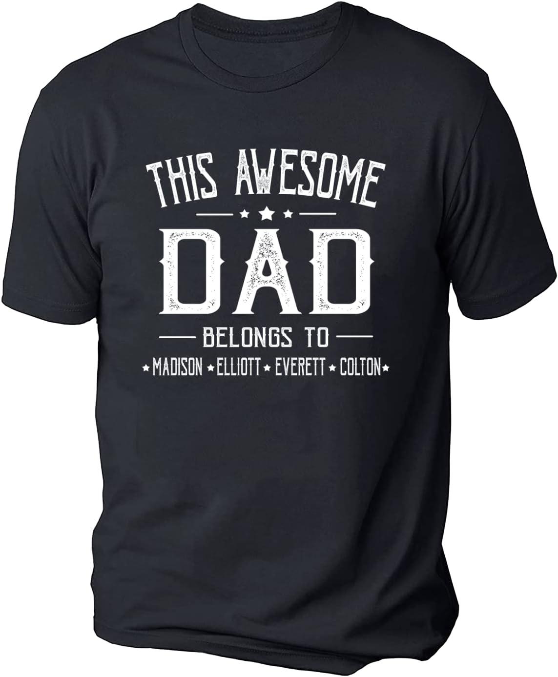imageIZI POD Personalized Grandpa Dad Shirt Custom Grandpa Grandkids Name Shirt Birthday Christmas Fathers Day Dad Grandpa GiftA2dad