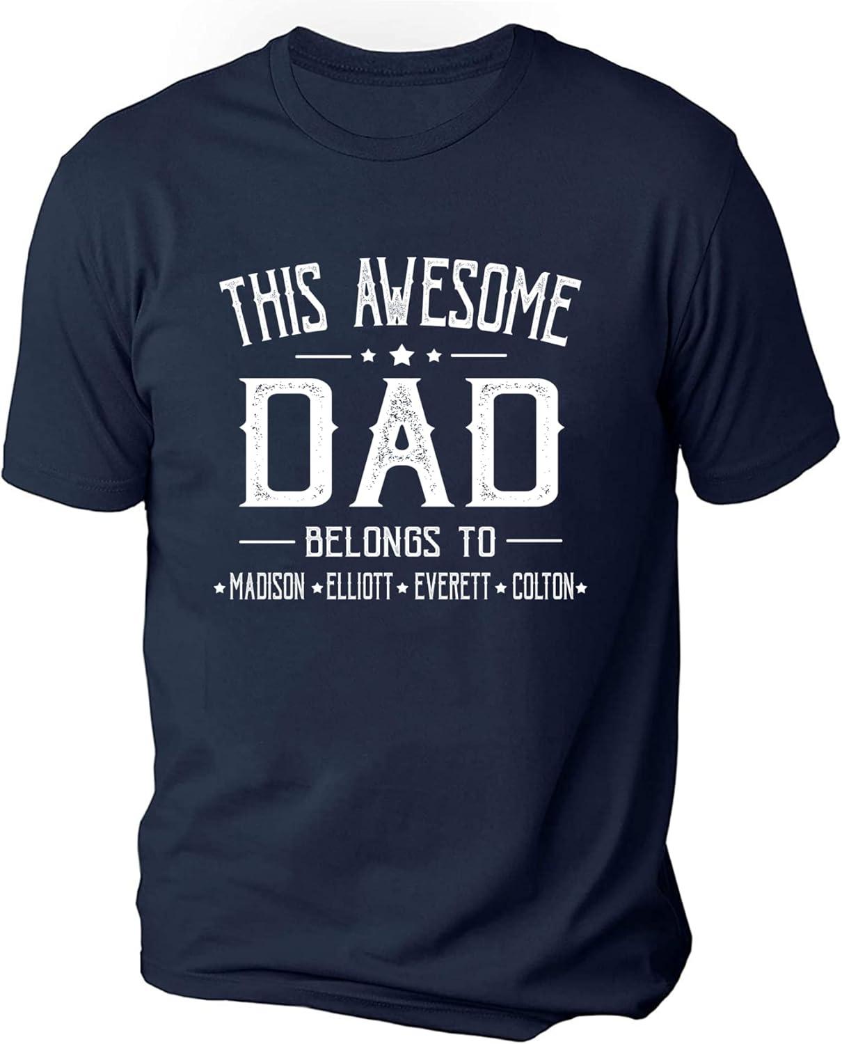 imageIZI POD Personalized Grandpa Dad Shirt Custom Grandpa Grandkids Name Shirt Birthday Christmas Fathers Day Dad Grandpa GiftA2dad