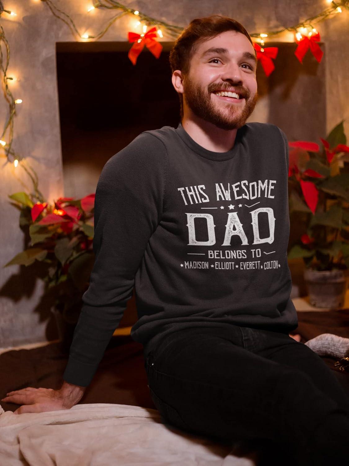 imageIZI POD Personalized Grandpa Dad Shirt Custom Grandpa Grandkids Name Shirt Birthday Christmas Fathers Day Dad Grandpa GiftA2dad
