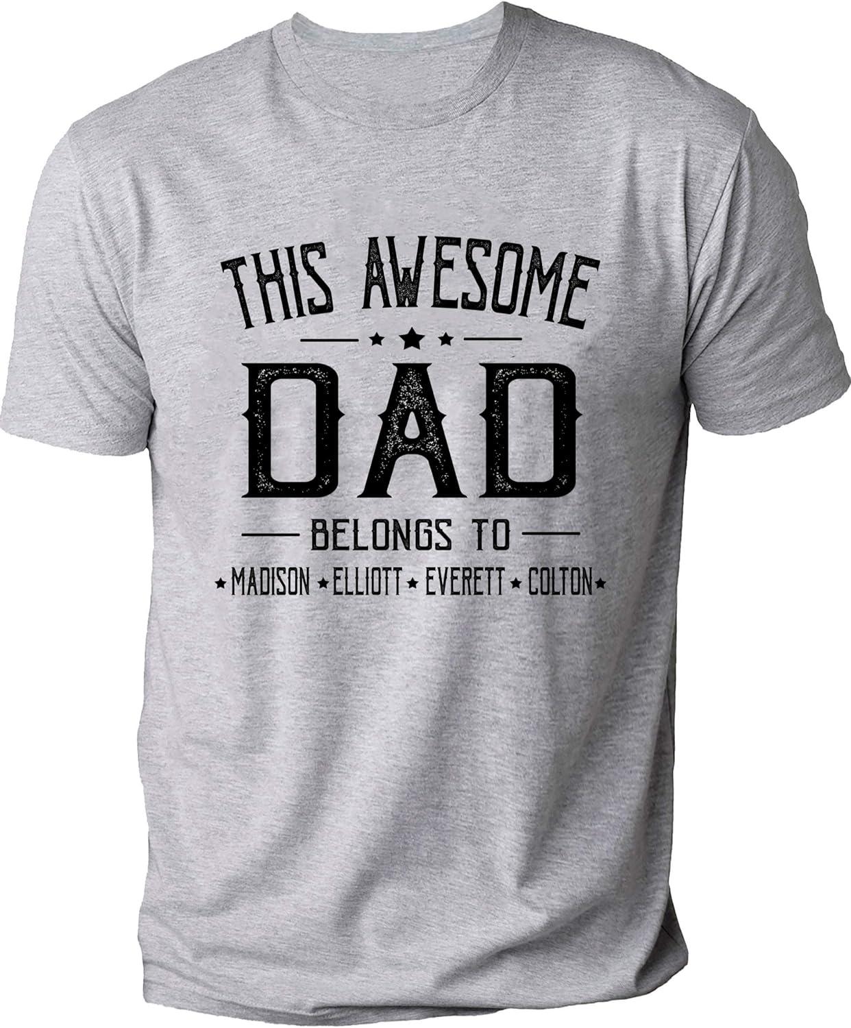 imageIZI POD Personalized Grandpa Dad Shirt Custom Grandpa Grandkids Name Shirt Birthday Christmas Fathers Day Dad Grandpa GiftA2dad