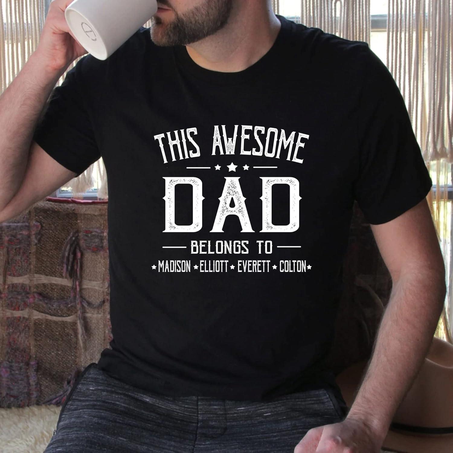 imageIZI POD Personalized Grandpa Dad Shirt Custom Grandpa Grandkids Name Shirt Birthday Christmas Fathers Day Dad Grandpa GiftA2dad