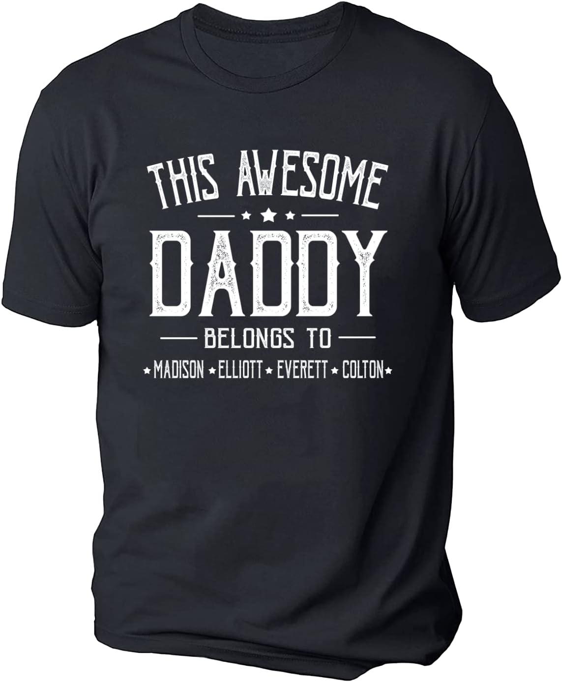 imageIZI POD Personalized Grandpa Dad Shirt Custom Grandpa Grandkids Name Shirt Birthday Christmas Fathers Day Dad Grandpa GiftA3daddy