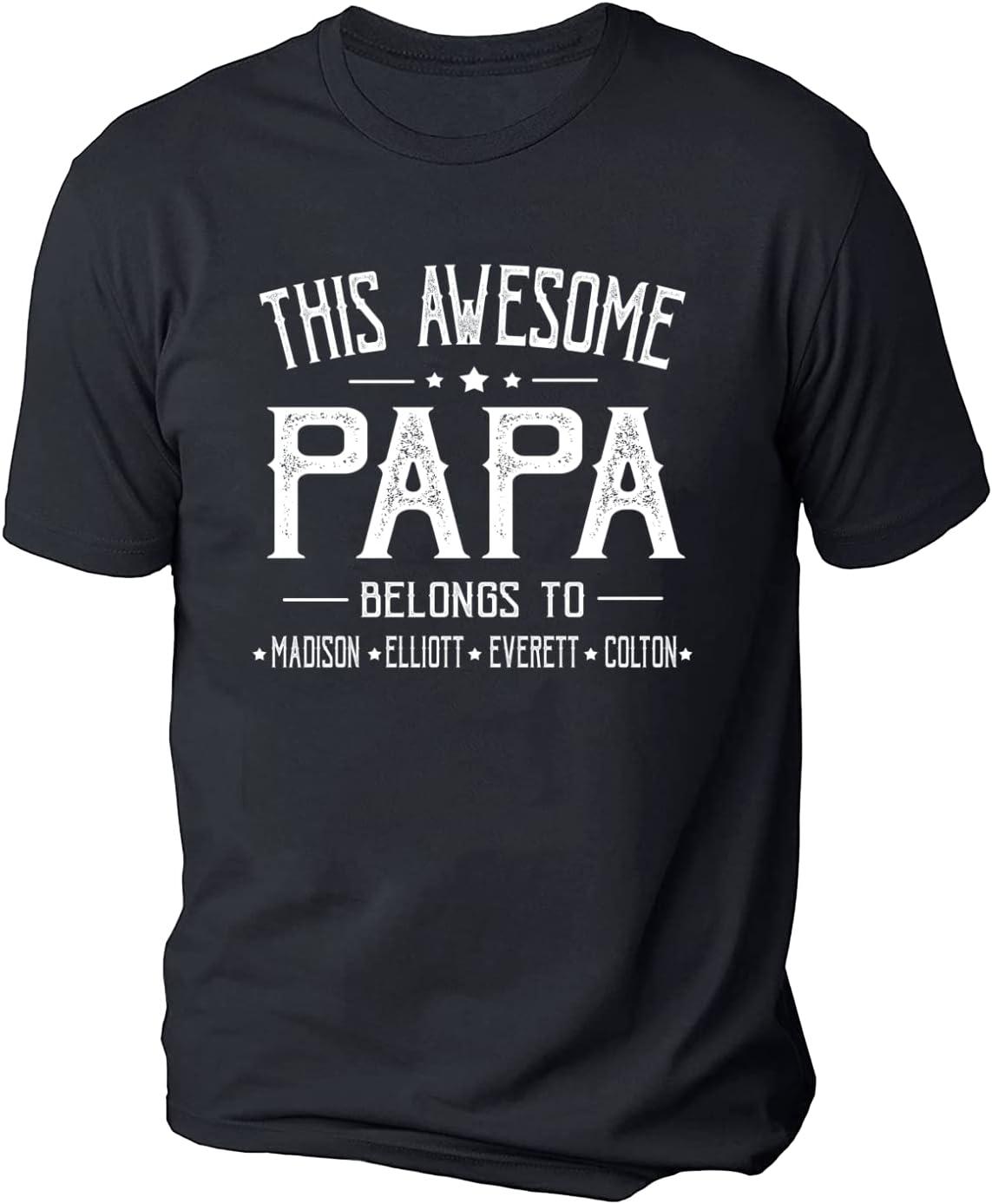 imageIZI POD Personalized Grandpa Dad Shirt Custom Grandpa Grandkids Name Shirt Birthday Christmas Fathers Day Dad Grandpa GiftA5papa
