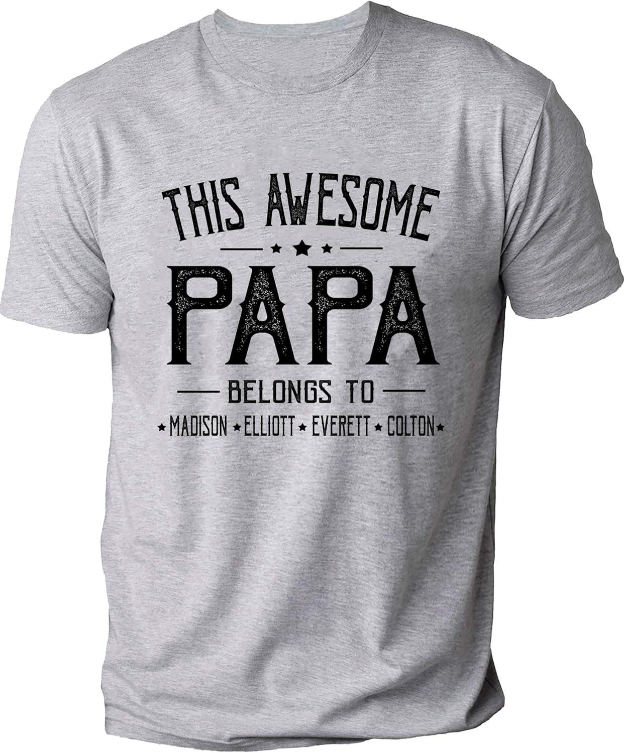 imageIZI POD Personalized Grandpa Dad Shirt Custom Grandpa Grandkids Name Shirt Birthday Christmas Fathers Day Dad Grandpa GiftA5papa
