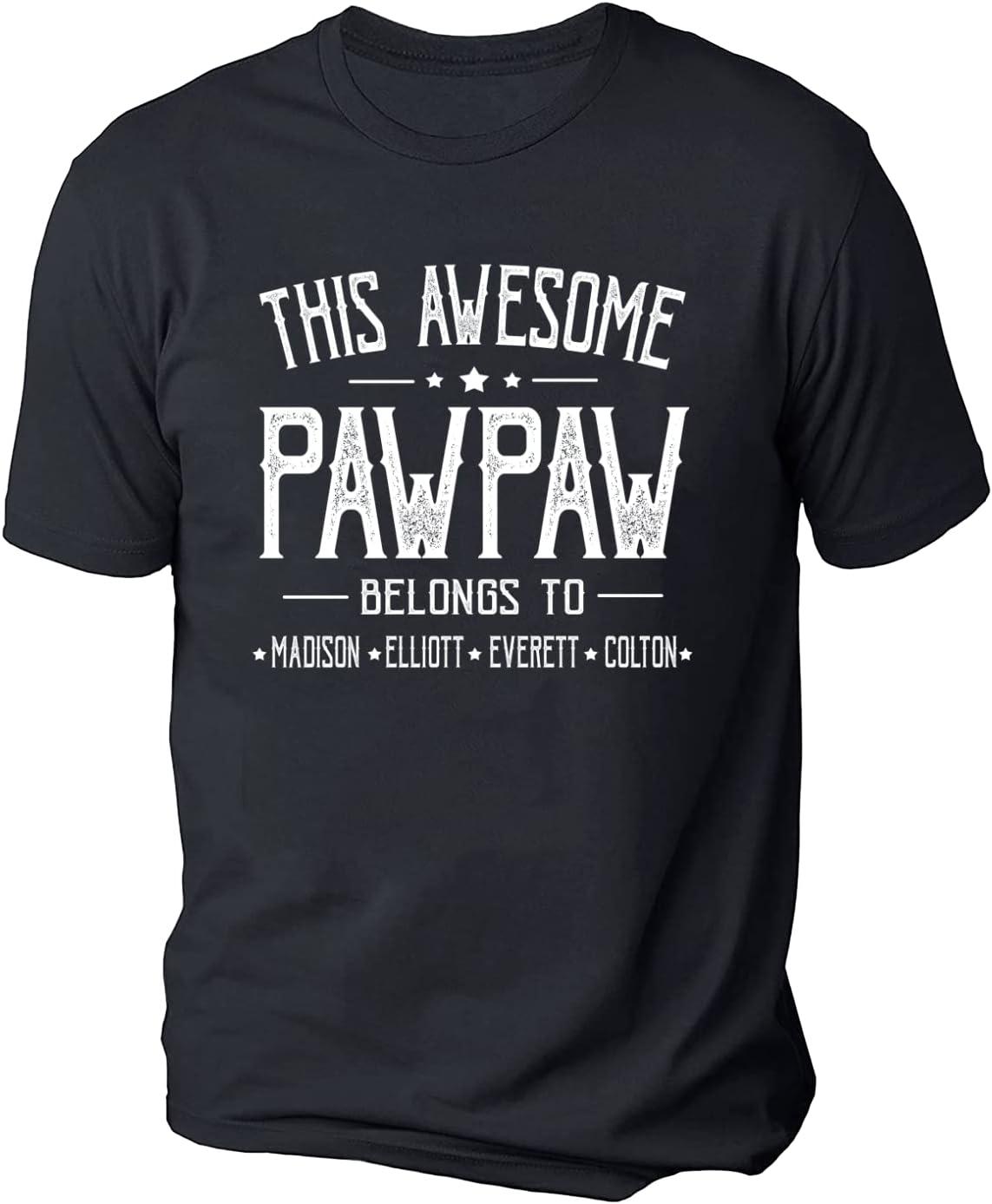 imageIZI POD Personalized Grandpa Dad Shirt Custom Grandpa Grandkids Name Shirt Birthday Christmas Fathers Day Dad Grandpa GiftA7pawpaw