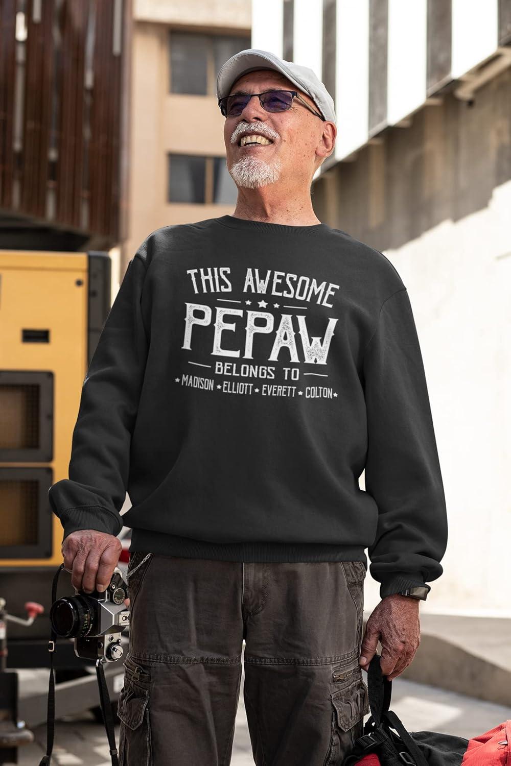 imageIZI POD Personalized Grandpa Dad Shirt Custom Grandpa Grandkids Name Shirt Birthday Christmas Fathers Day Dad Grandpa GiftA8pepaw