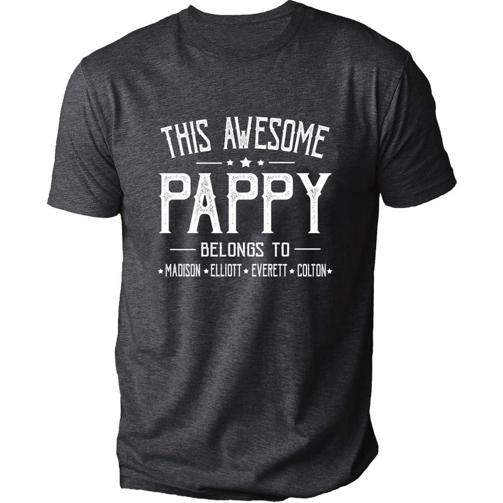imageIZI POD Personalized Grandpa Dad Shirt Custom Grandpa Grandkids Name Shirt Birthday Christmas Fathers Day Dad Grandpa GiftA14pappy