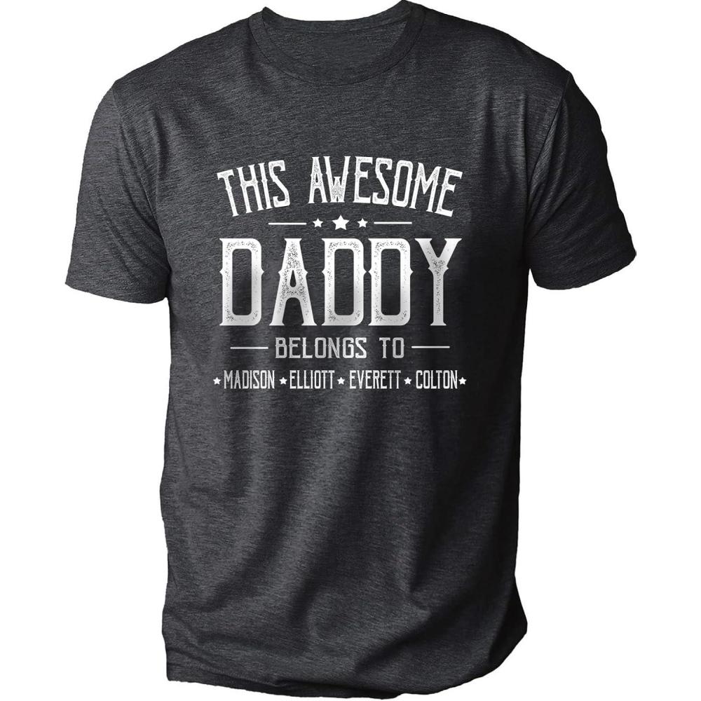 imageIZI POD Personalized Grandpa Dad Shirt Custom Grandpa Grandkids Name Shirt Birthday Christmas Fathers Day Dad Grandpa GiftA3daddy