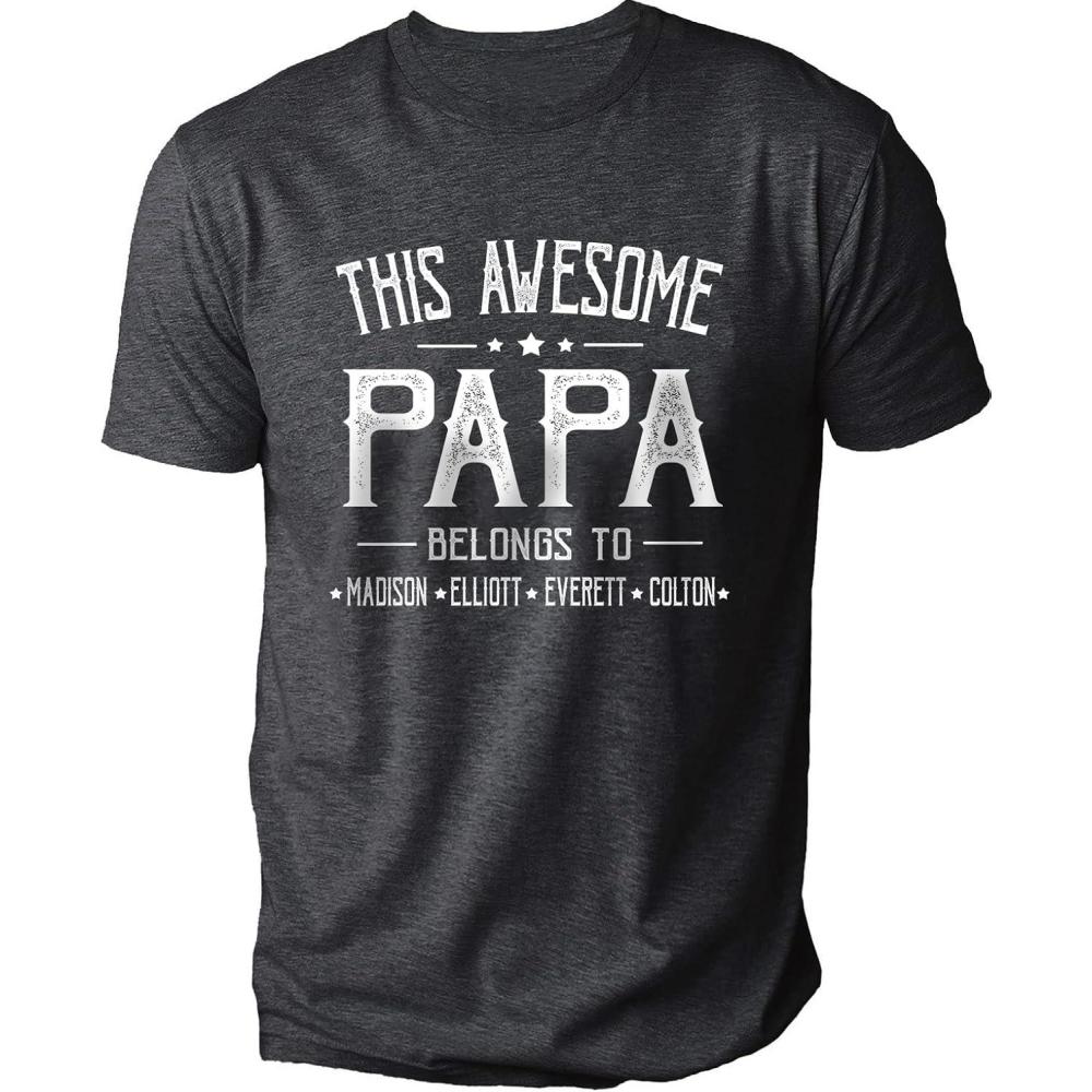 imageIZI POD Personalized Grandpa Dad Shirt Custom Grandpa Grandkids Name Shirt Birthday Christmas Fathers Day Dad Grandpa GiftA5papa