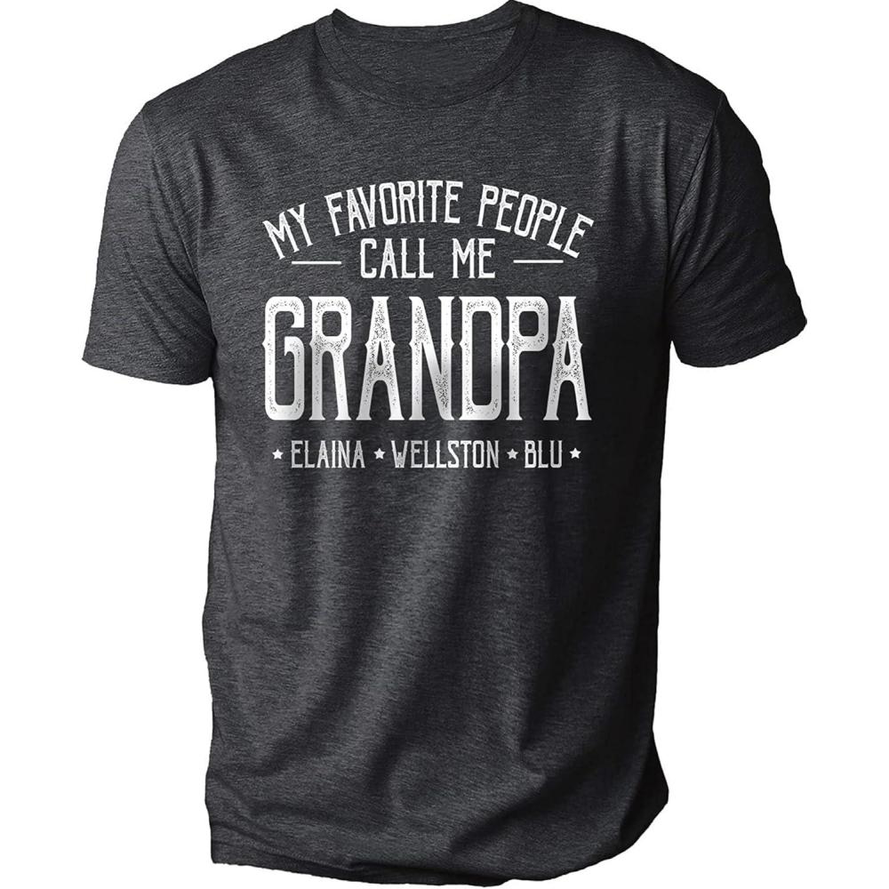imagePersonalized My Favorite People Call Me Grandpa Shirt Custom Grandpa Grandkids name Shirt Sweatshirt Fathers Day Christmas Birthday Gifts for Grandpa Grandpa Men Shirt Grandpa Gift from Grandkids