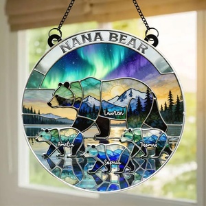 Custom Dog Portrait Stained Glass Catcher, Pet Memorial Stained Glass Photo Catcher, Staineds Glass Dog Memorial, Loss of Dogs Sympathy Gift Personalized, Pet Loss Gifts /11(F8)