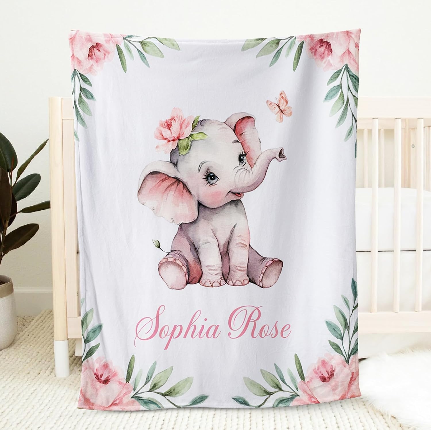 image:imageNAZENTI Baby Boy Blanket Custom Name Boy Blanket Personalized Animal Blanket Baby Name Blanket Baby Boy Blanket Mothers Day Birthday Gifts 30x40 50x60 60x80 InchesB01