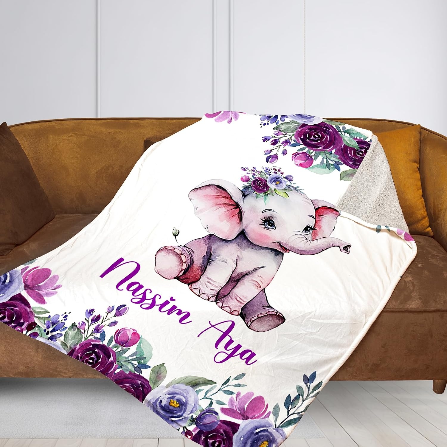 image:imageNAZENTI Baby Boy Blanket Custom Name Boy Blanket Personalized Animal Blanket Baby Name Blanket Baby Boy Blanket Mothers Day Birthday Gifts 30x40 50x60 60x80 InchesMulti 11