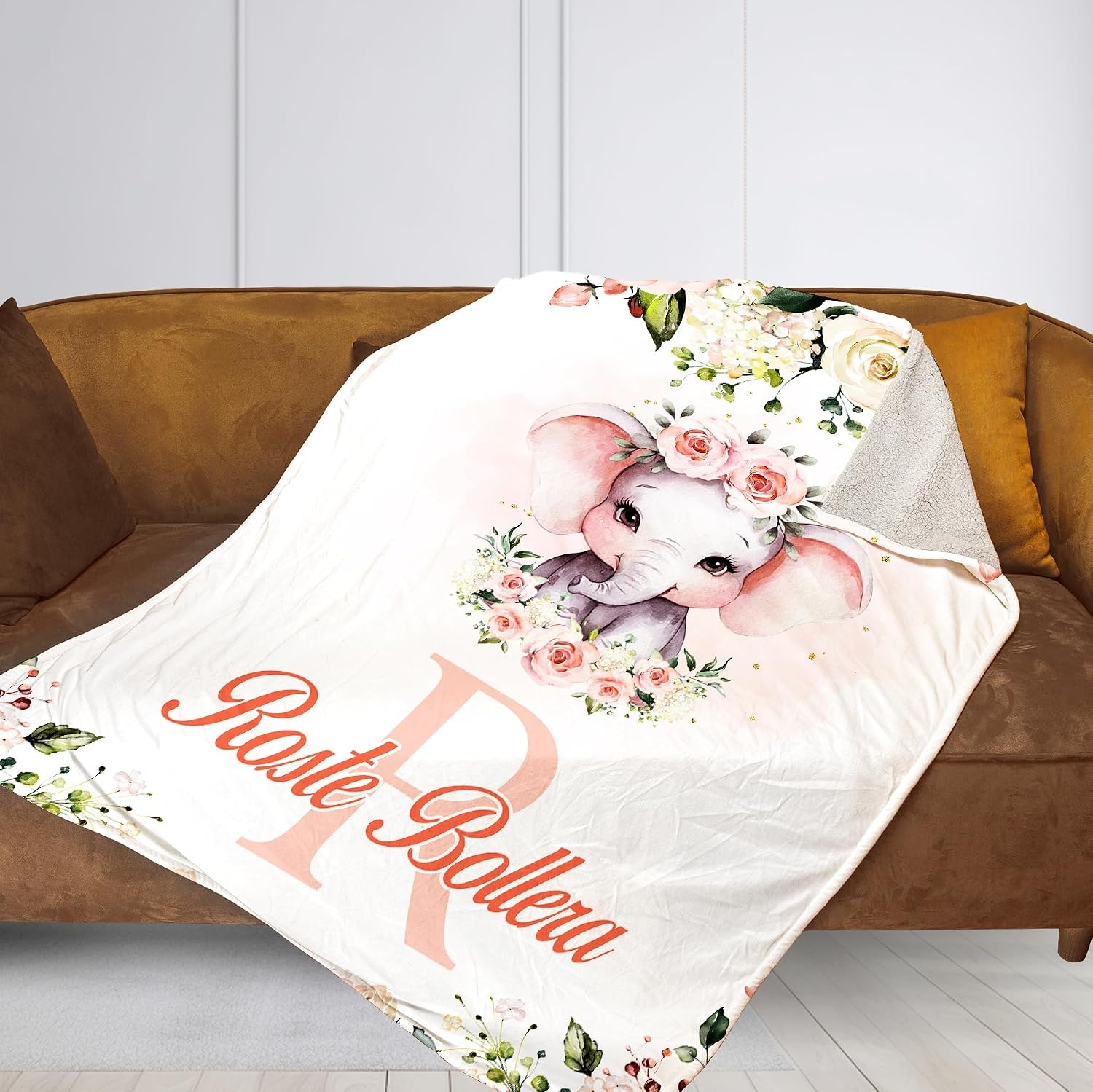 image:imageNAZENTI Baby Boy Blanket Custom Name Boy Blanket Personalized Animal Blanket Baby Name Blanket Baby Boy Blanket Mothers Day Birthday Gifts 30x40 50x60 60x80 InchesMulti 09