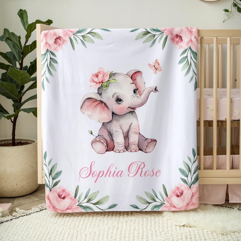 image:imageNAZENTI Baby Boy Blanket Custom Name Boy Blanket Personalized Animal Blanket Baby Name Blanket Baby Boy Blanket Mothers Day Birthday Gifts 30x40 50x60 60x80 InchesB01