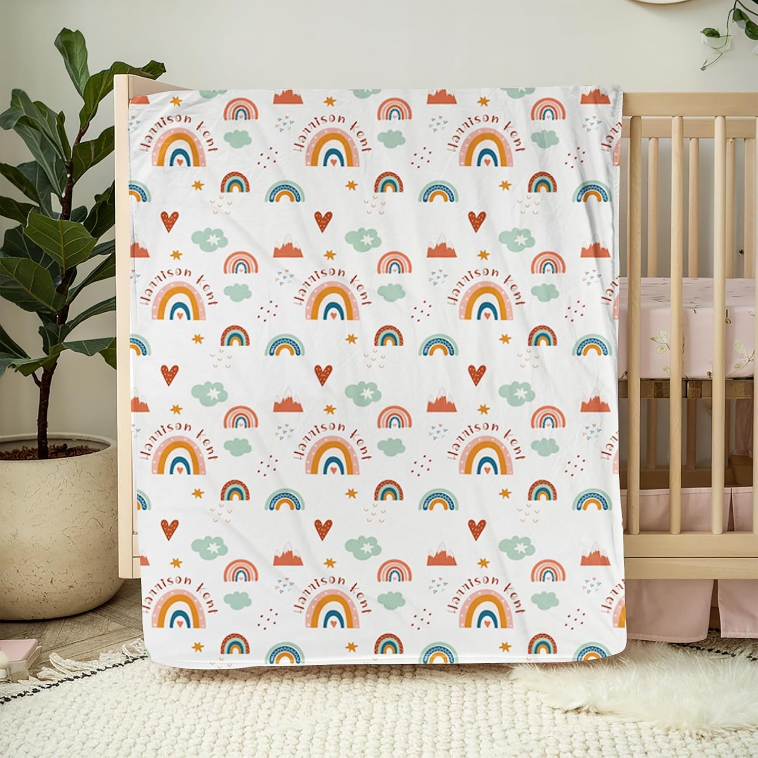 image:imageNAZENTI Baby Boy Blanket Custom Name Boy Blanket Personalized Animal Blanket Baby Name Blanket Baby Boy Blanket Mothers Day Birthday Gifts 30x40 50x60 60x80 InchesB07