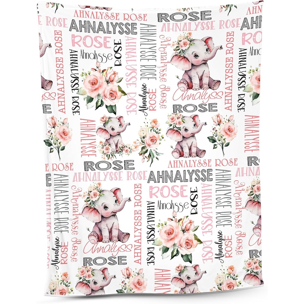 image:imageNAZENTI Baby Boy Blanket Custom Name Boy Blanket Personalized Animal Blanket Baby Name Blanket Baby Boy Blanket Mothers Day Birthday Gifts 30x40 50x60 60x80 InchesMulti 03