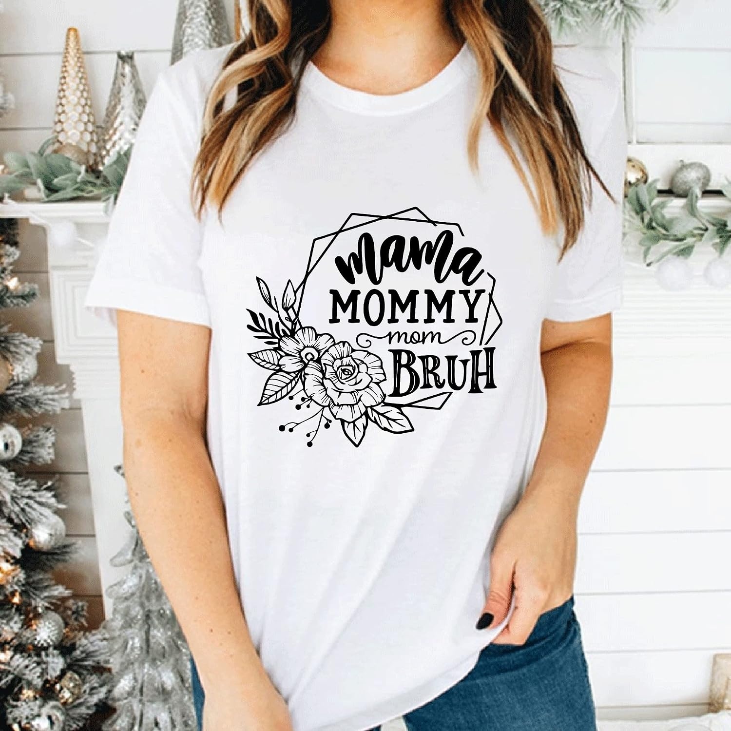 image:imagePersonalized Mom Shirt Mama Mommy Mom Bruh Flower2 Gift for Mom Mothers Day Shirt Mama Shirt