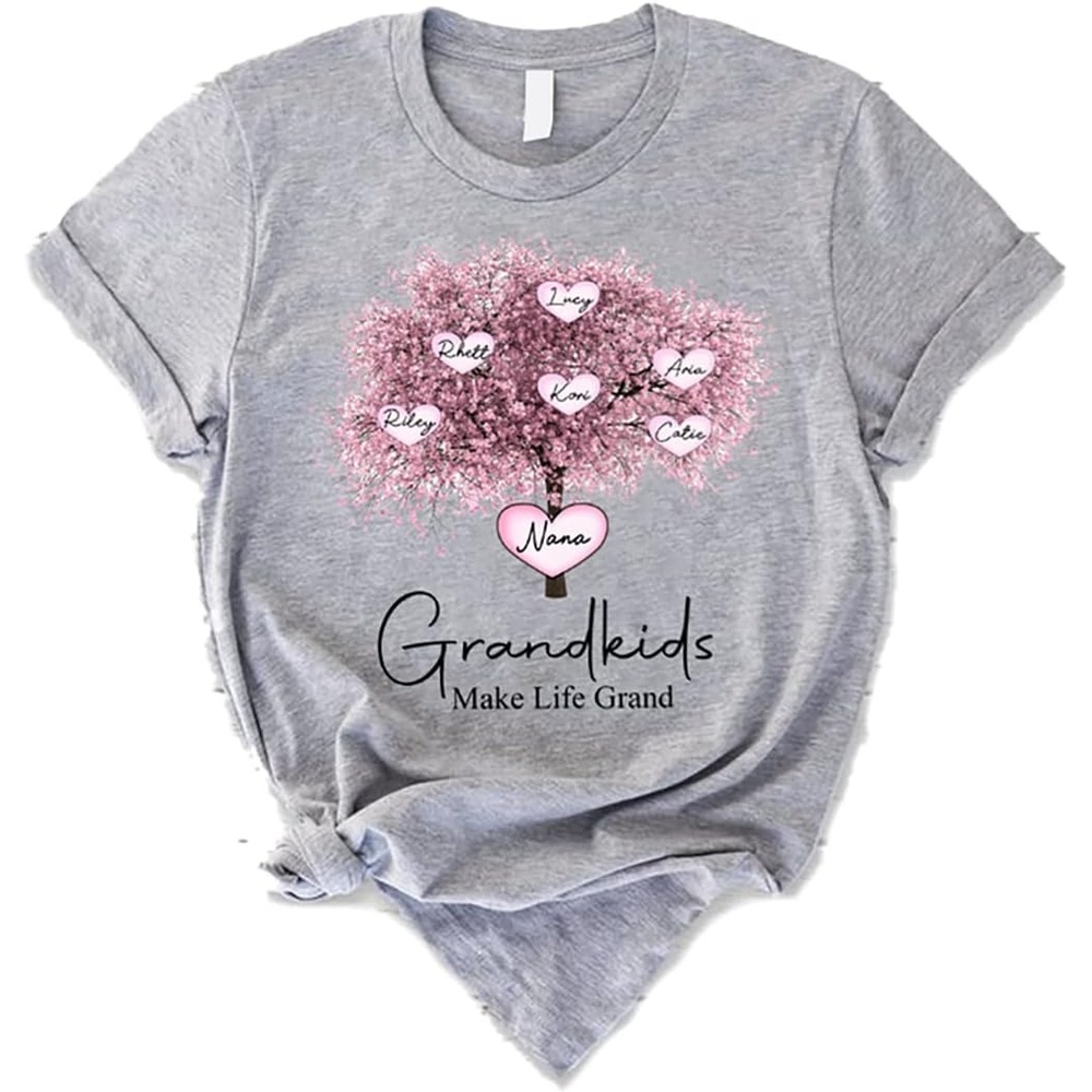 image:imageNAZENTI Personalized Grandma Shirt Nana Shirt Mom Shirt Nana and Grandkids Tree Love Mothers Day Grandma Gift Nana Gift from Grandkid On Mothers Day Birthday