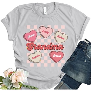 NAZENTI Personalized Grandma Shirt for Women,Custom Mom Nana Number Shirt with Kids Name, Gift for Mother’s Day Birthday(#3 Grandma)
