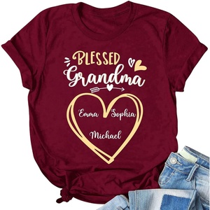 Personalized Grandma Shirt – Blessed Grandma Grandkids Shirt Women T-Shirt- Shirt for Grandma, Mom, Mother’s Day, Birthday Gift