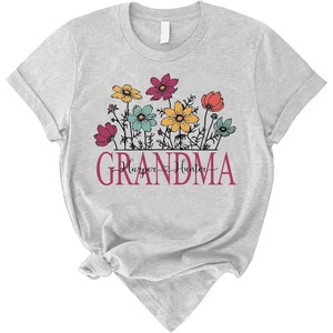 Personalized Grandma Shirt – Grandma Flower – Custom Shirt for Grandma, Mom, Mother’s Day, Birthday Shirt for Mom Grandma Gift