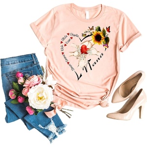 Personalized Nana Shirt – Custom Grandma Tshirt with Hand Kids, Flower Heart T-Shirt, Mom Shirt for Women, Mother’s Day, Birth Day Gift for Grandma Nana Mimi Mother, Casual Graphic Top Tees